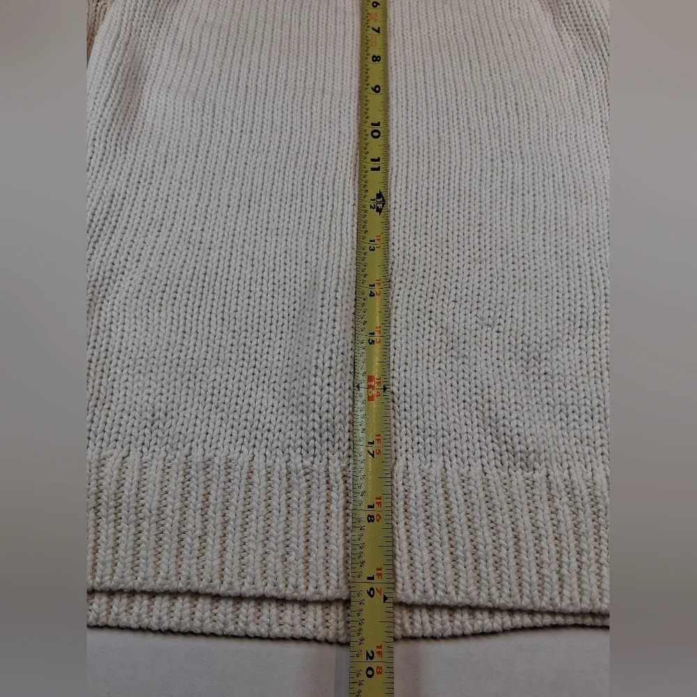Banana Republic Milly Collection Open Knit Sweater XS White Cotton Classic - Picture 10 of 10